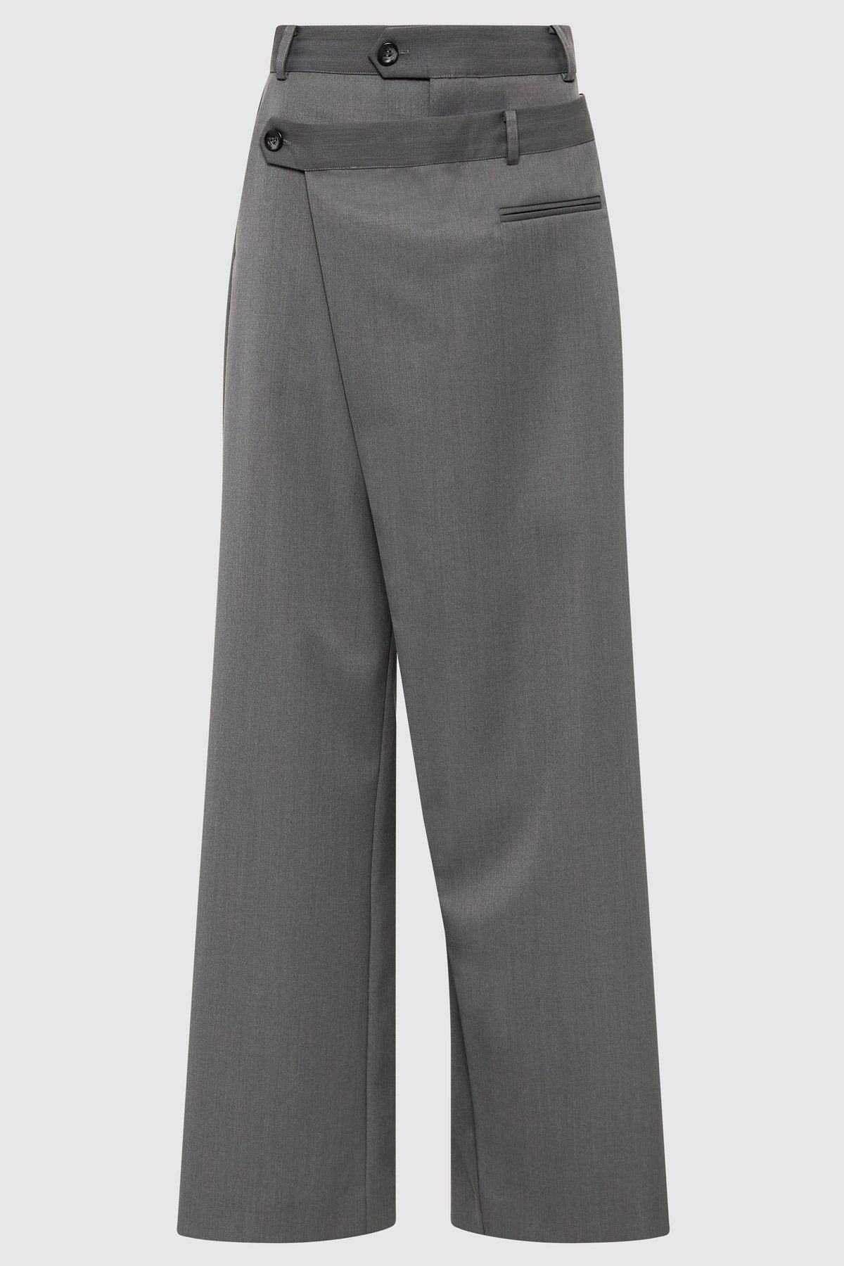 Deconstructed Waist Pants - Pewter Grey