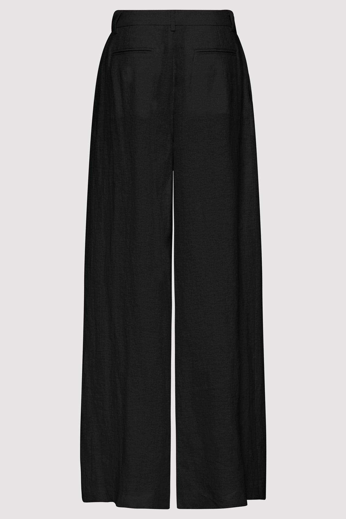 Tailored Linen Pants - Black