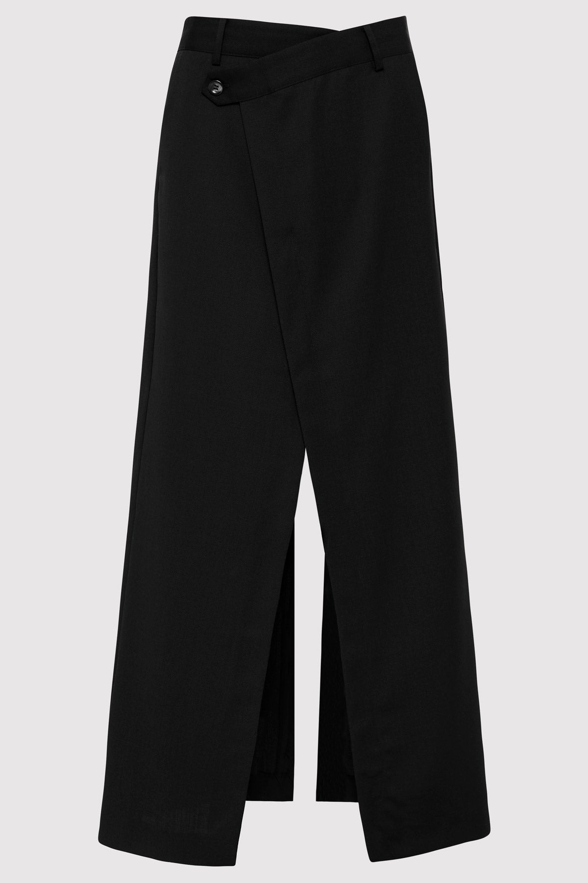 Deconstructed Waist Maxi Skirt - Black