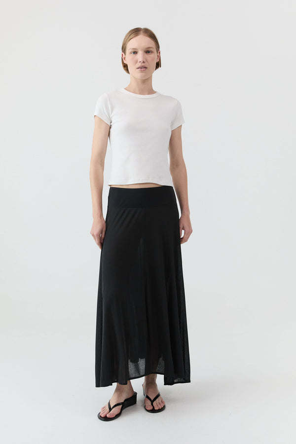 Fluid Jersey Skirt - Charcoal