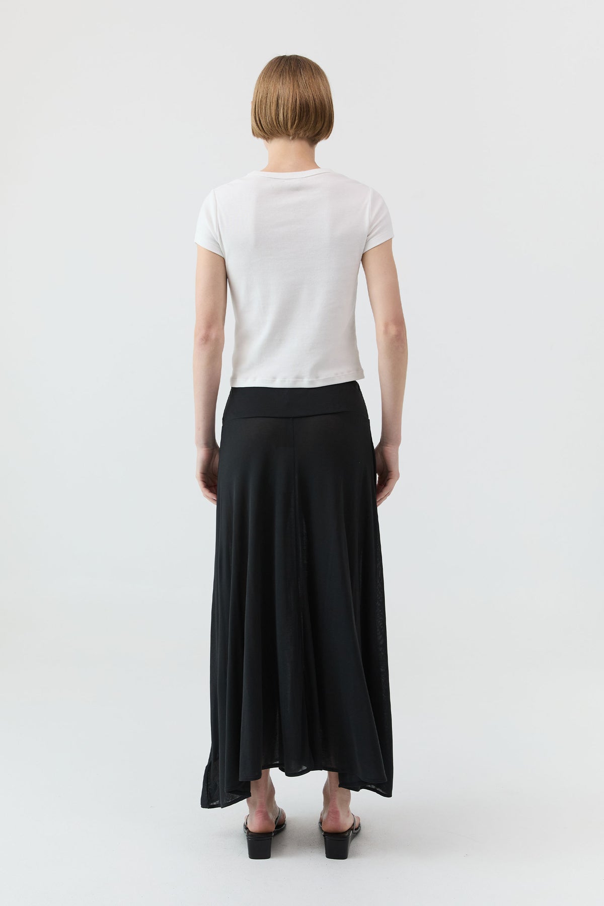 Fluid Jersey Skirt - Charcoal