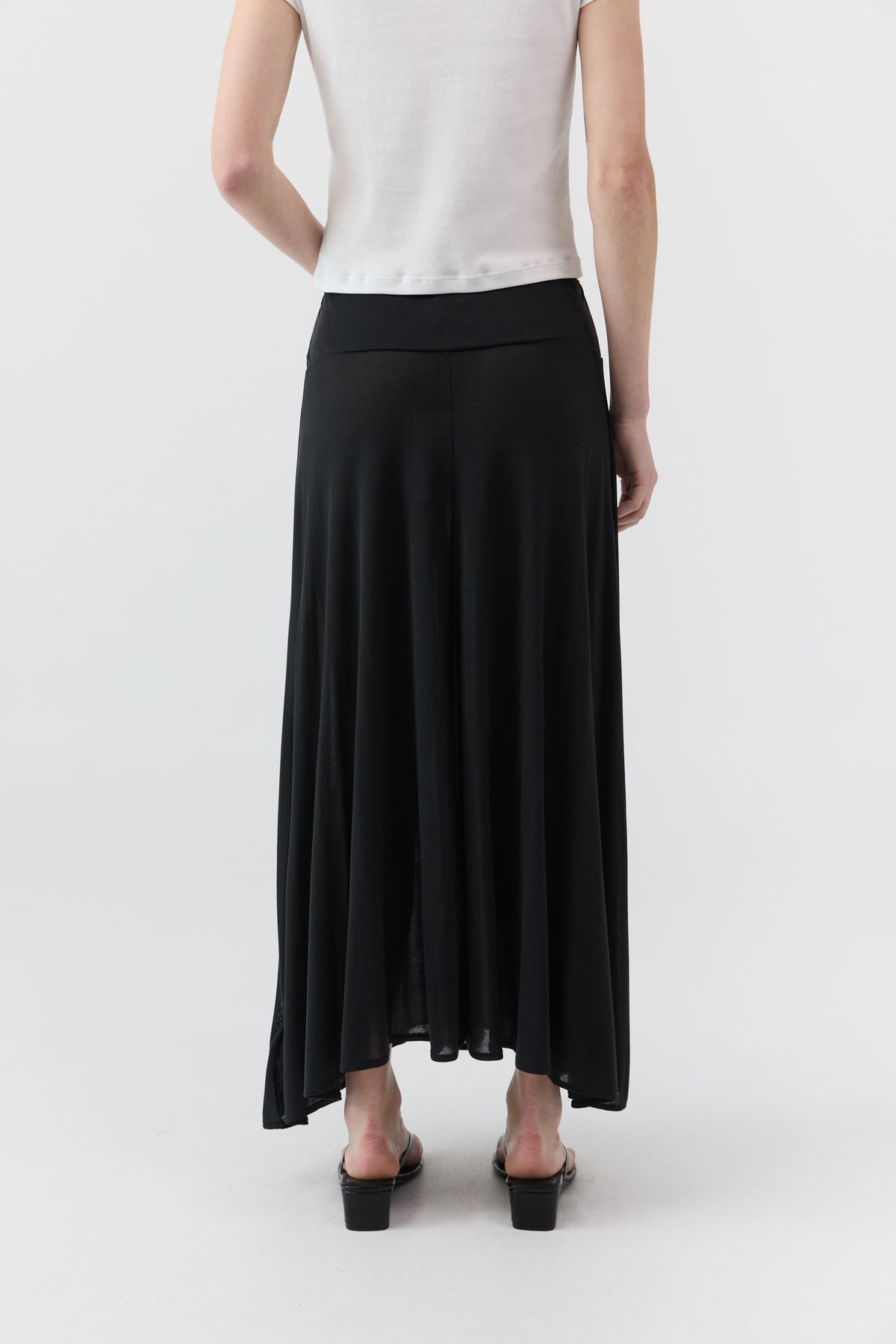 Fluid Jersey Skirt - Charcoal
