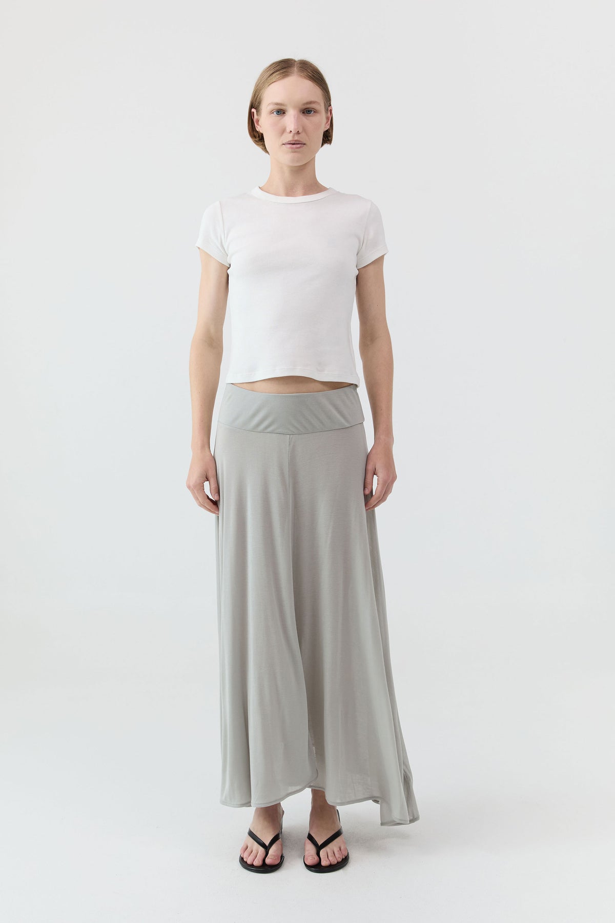 Fluid Jersey Skirt - Soft Ash