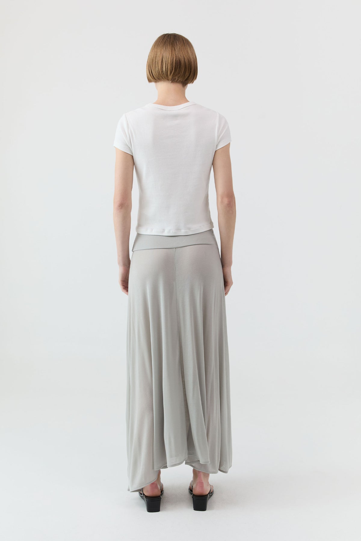 Fluid Jersey Skirt - Soft Ash