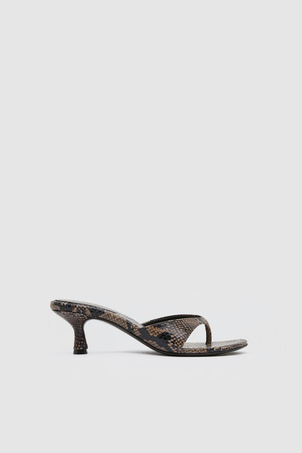 PRE-ORDER: Everyday Thong Heel 50 - Python Embossed