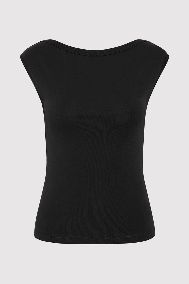 Organic Cotton Ballerina Top - Jet Black