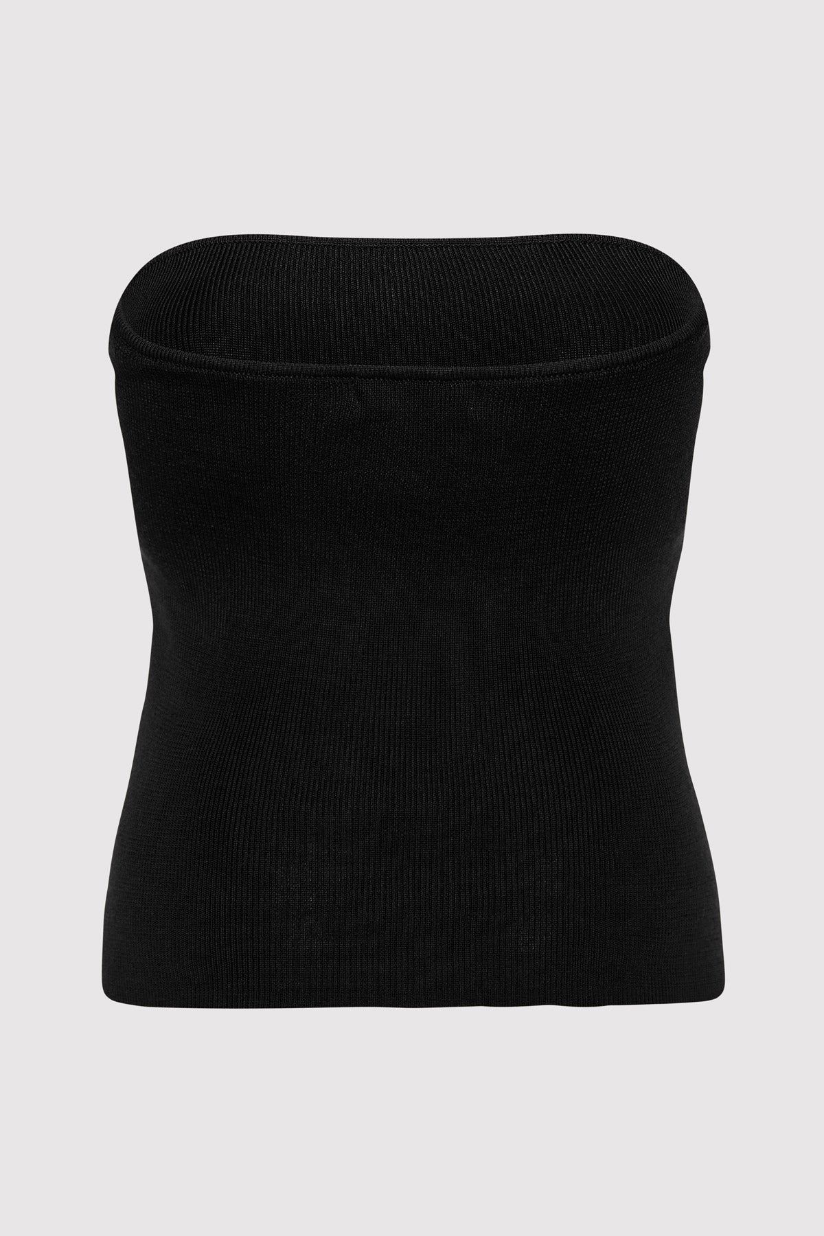 90s Strapless Knit Top - Black