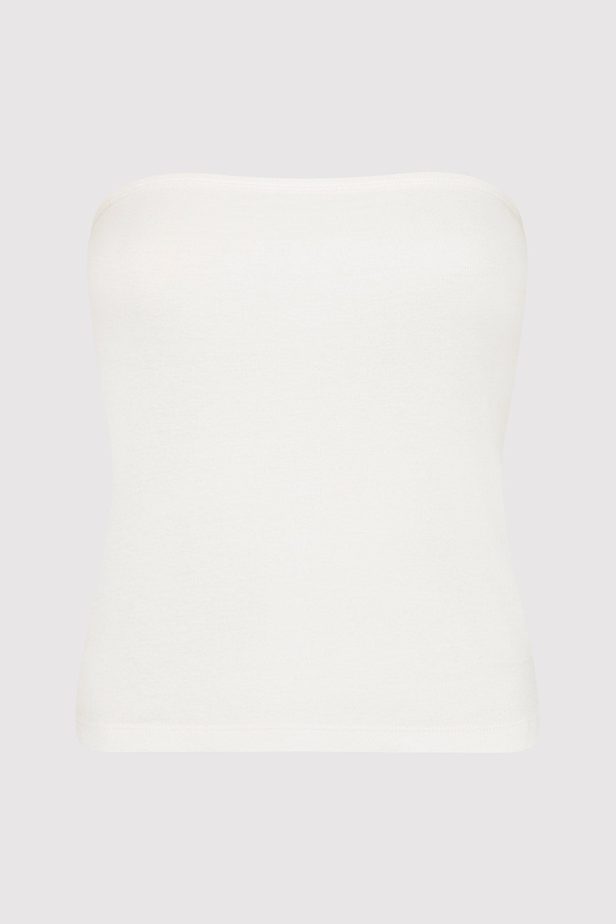Organic Cotton Strapless Top - White