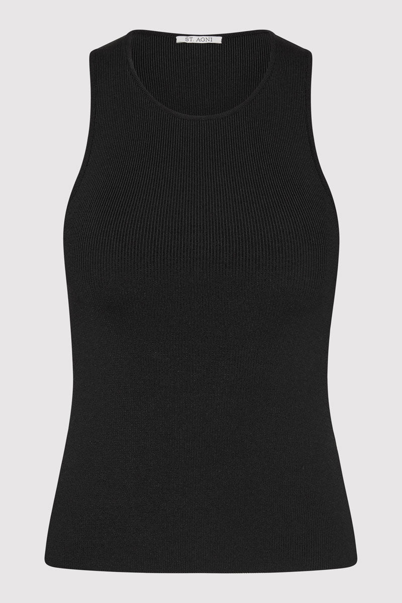 Sculpted Knit Top - Black