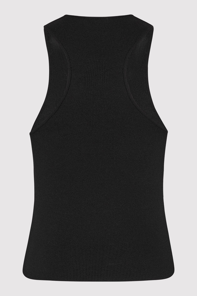 Sculpted Knit Top - Black
