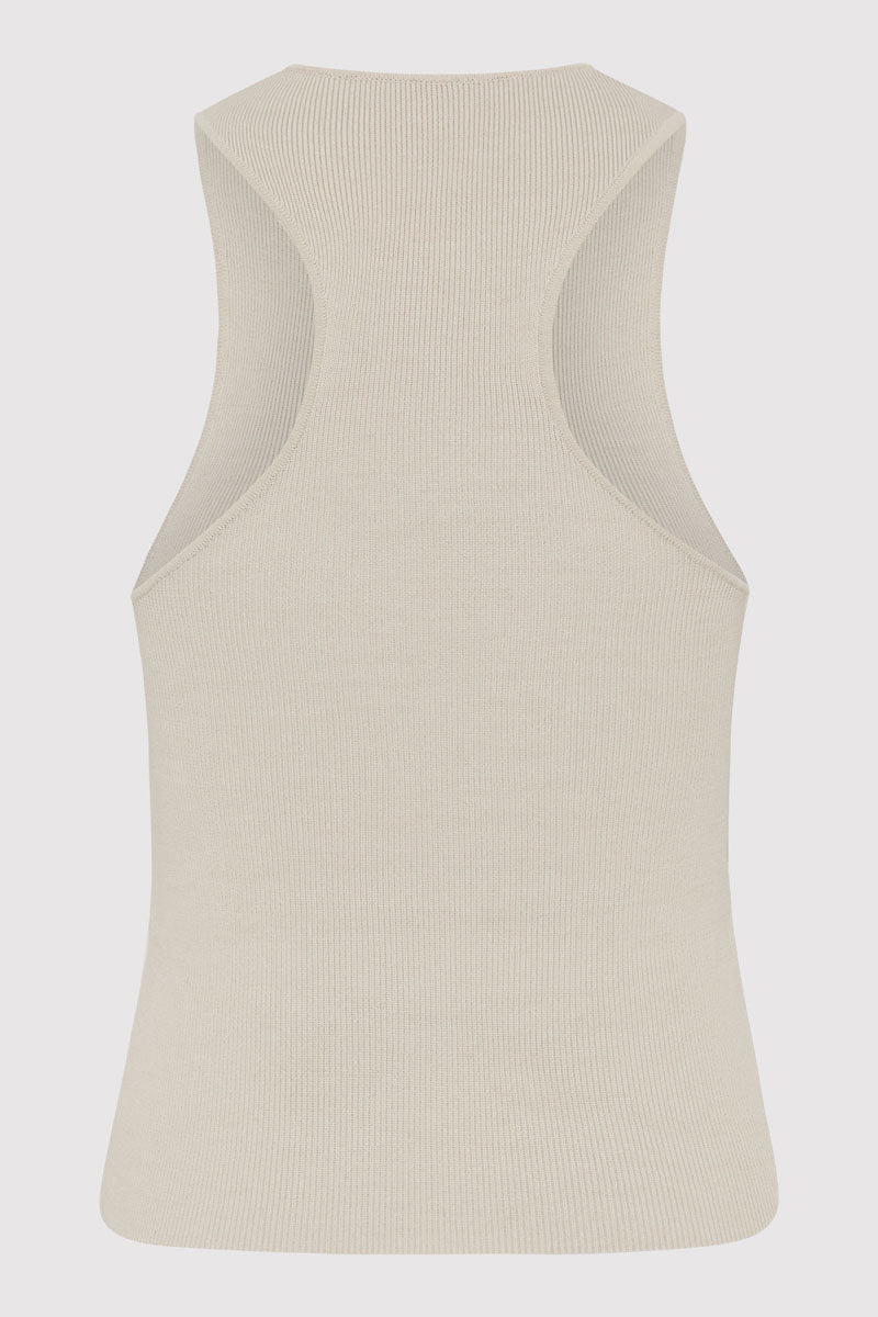 Sculpted Knit Top - Silver