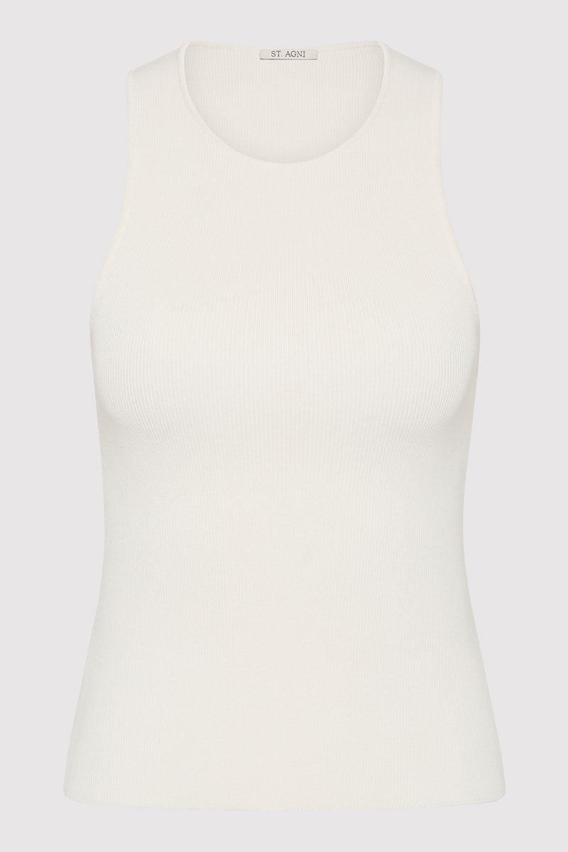 Sculpted Knit Top - Off White