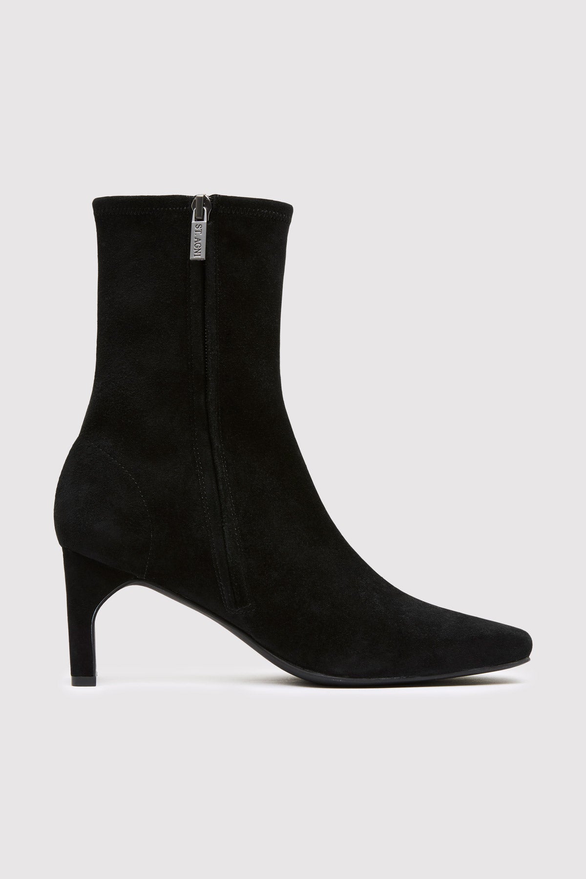 Suede Ankle Boot - Black