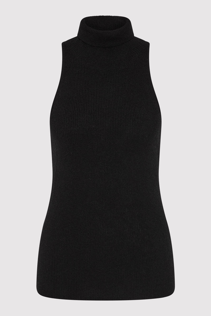 Cashmere Blend Top - Black