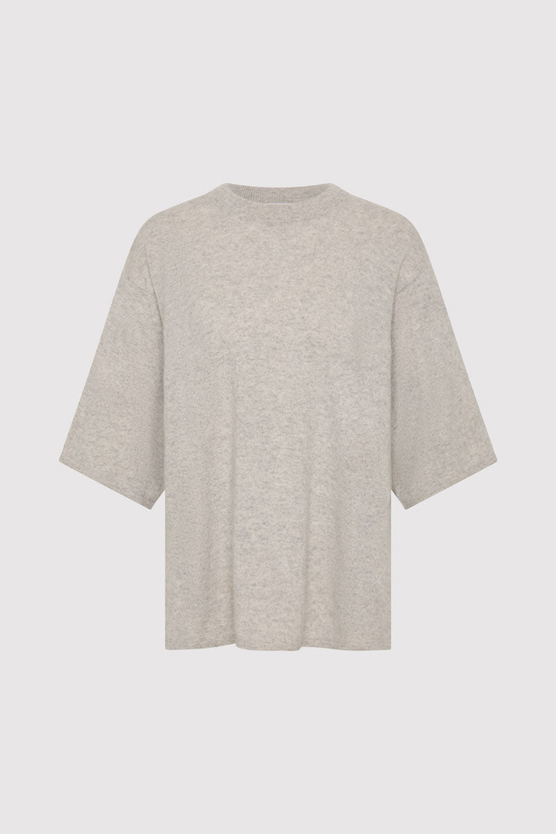 Cashmere Copain Tee - Grey Marle
