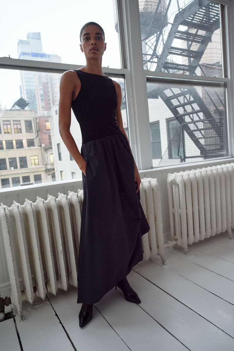 St. Agni | Bateau Cut Out Dress - Black St. Agni | Bateau Cut Out Dress - Black