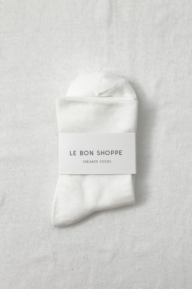 Sneaker Socks by Le Bon Shoppe - Classic White