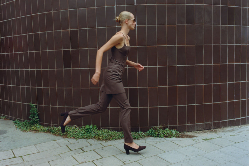 Silk Canvas Cami - Mud