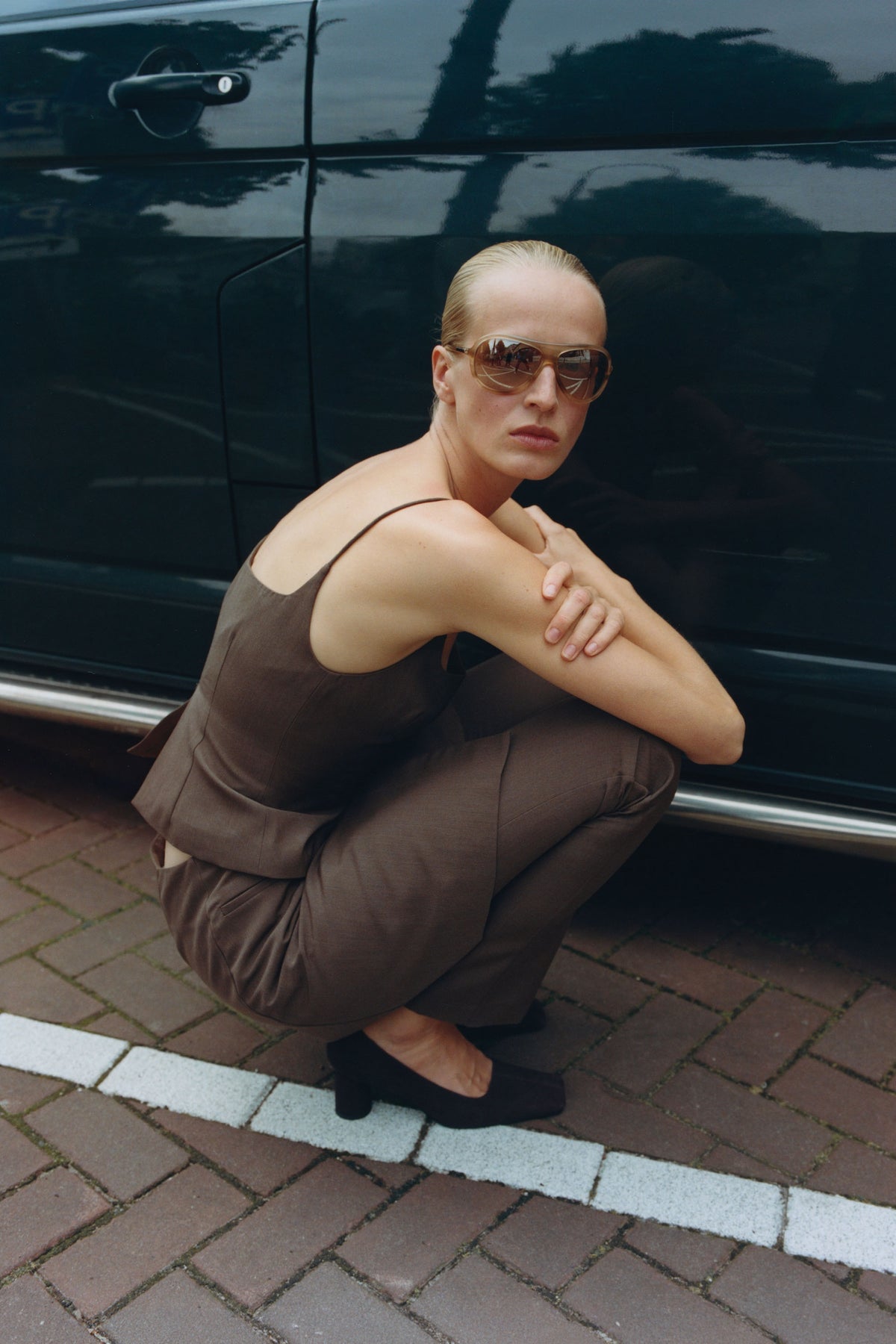 Silk Canvas Cami - Mud