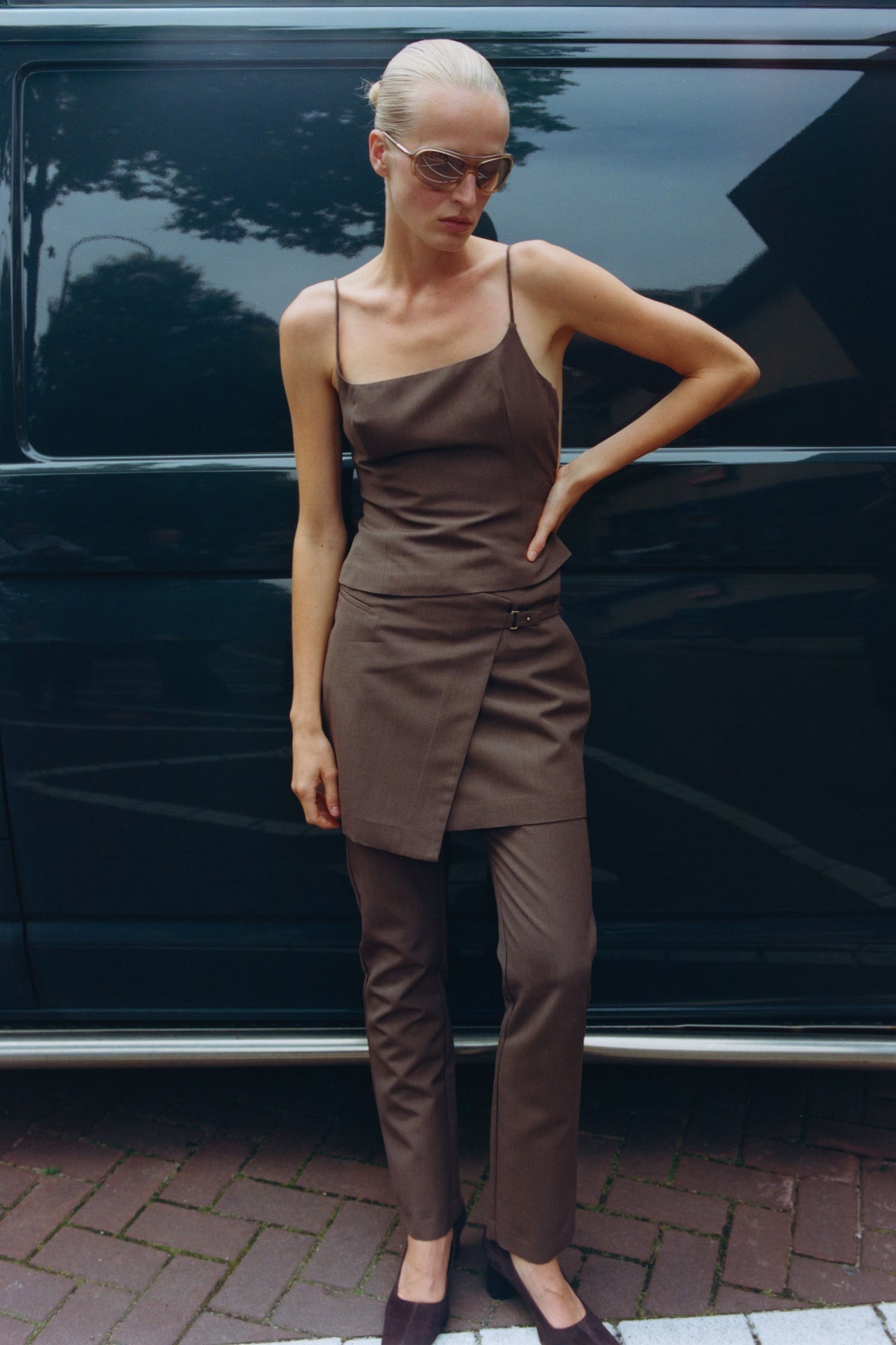 Silk Canvas 90s Minimal Pants - Mud