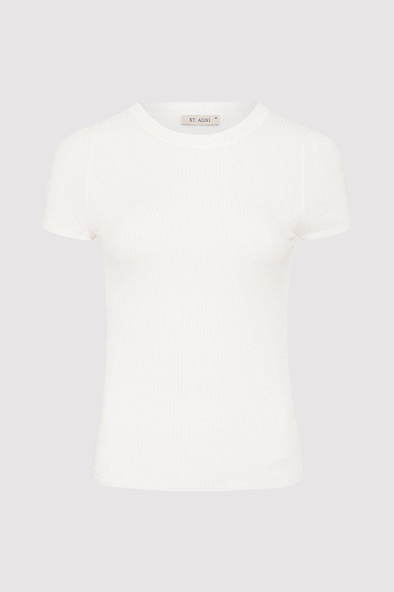 Second Skin Knit Tee - White