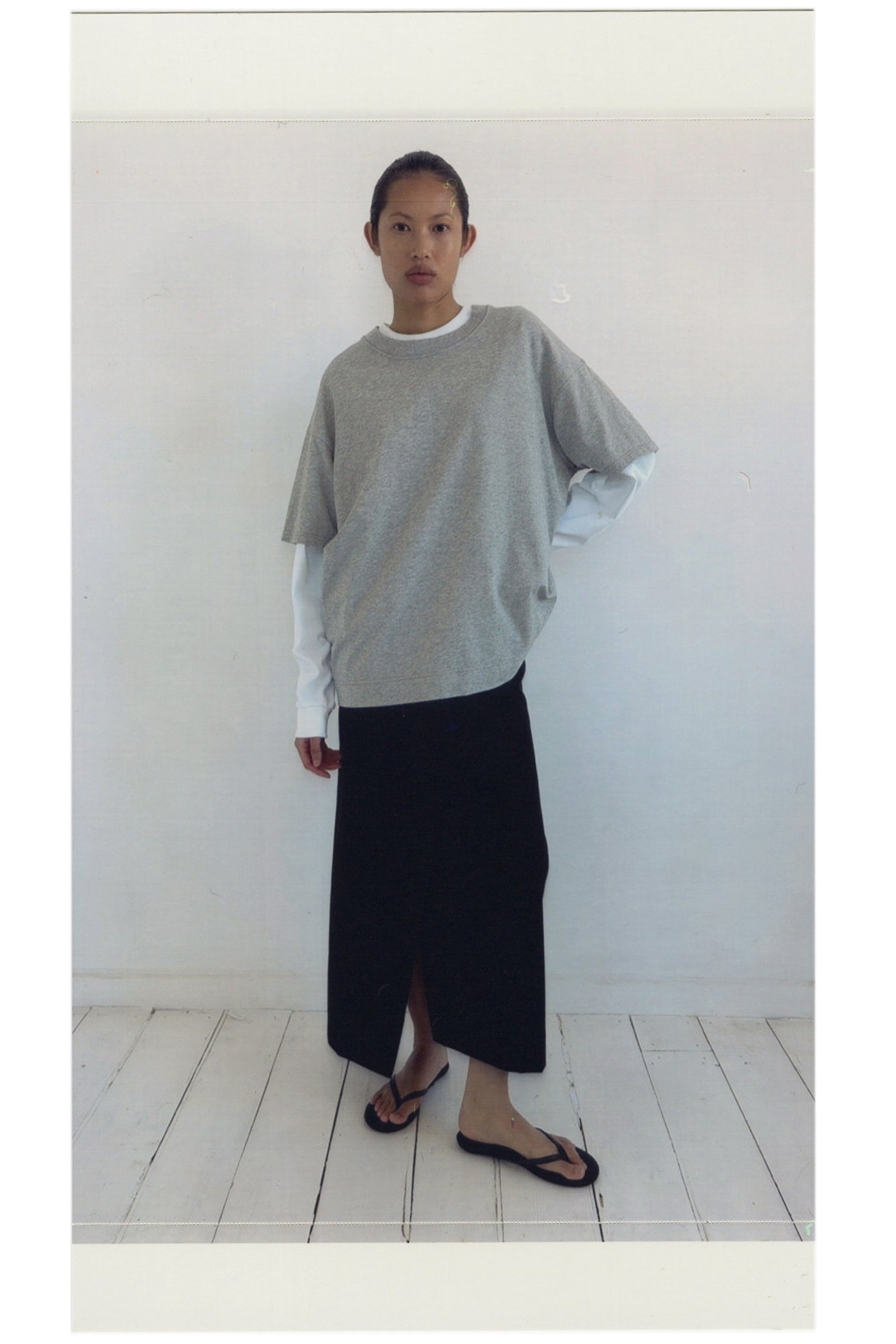 Drawstring Long Sleeve Top - Off White