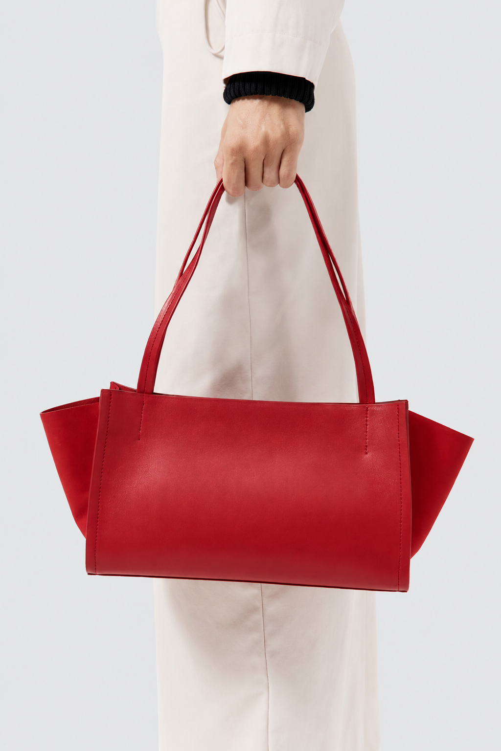 Slim Wonton Tote - Rosso
