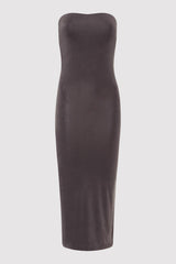 Strapless Jersey Midi Dress - Graphite