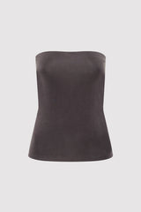 Strapless Jersey Top - Graphite