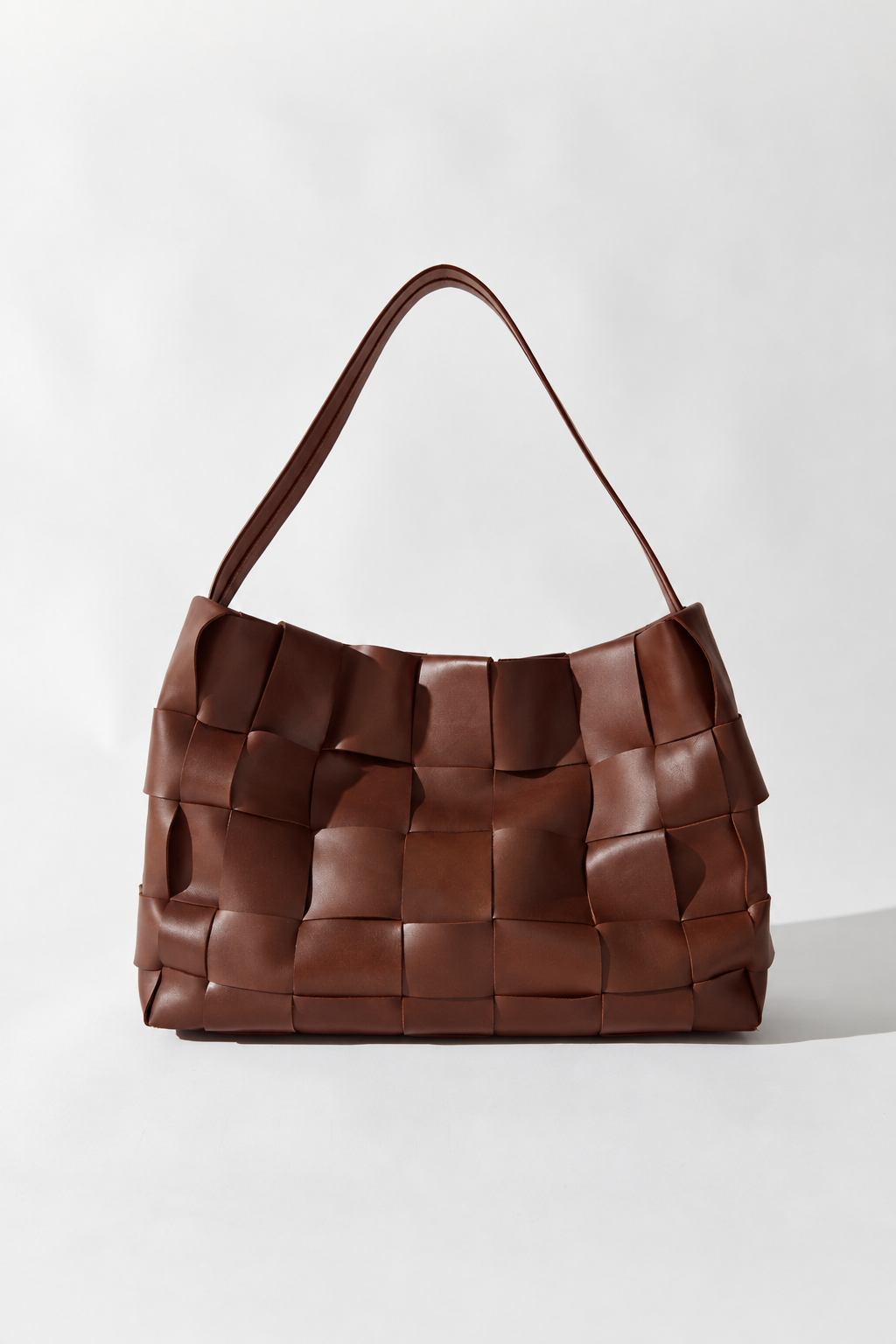 Woven Large Tote - Chestnut