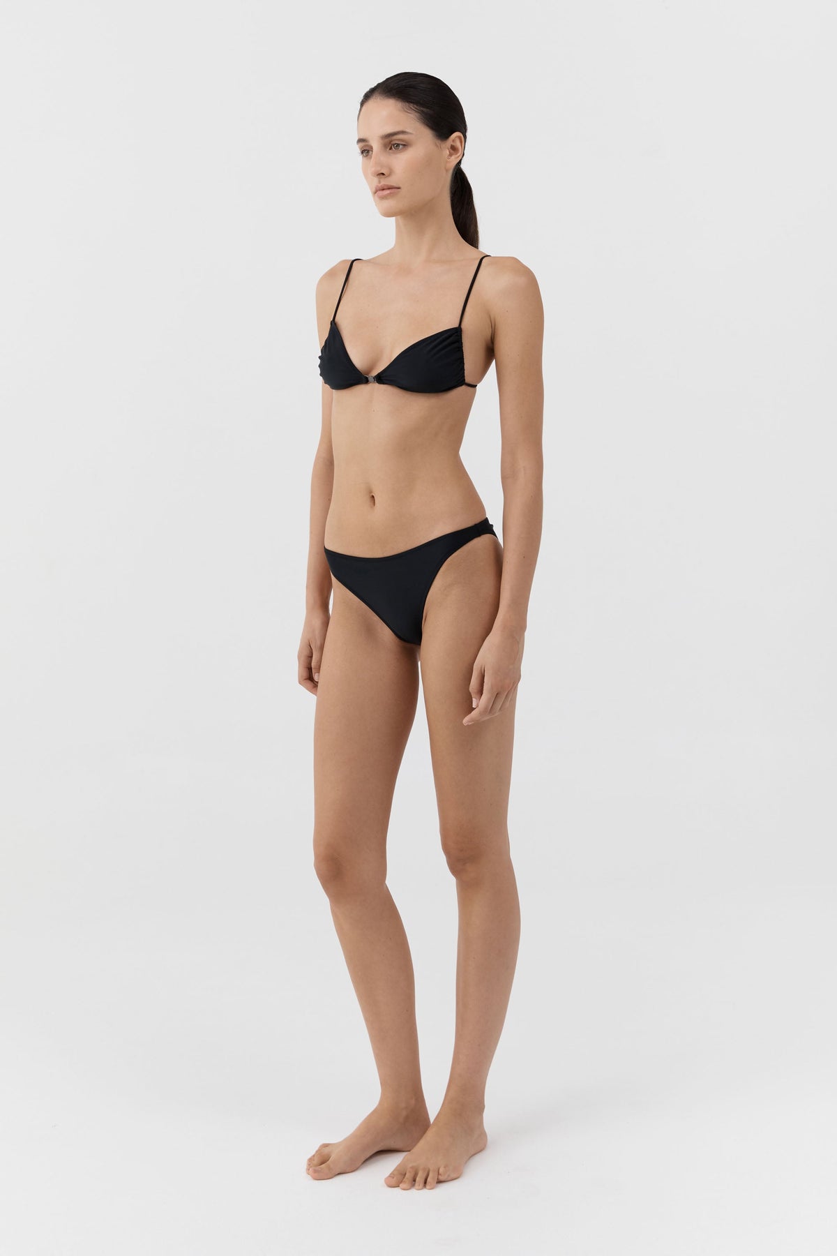 Almond Bikini Top - Black