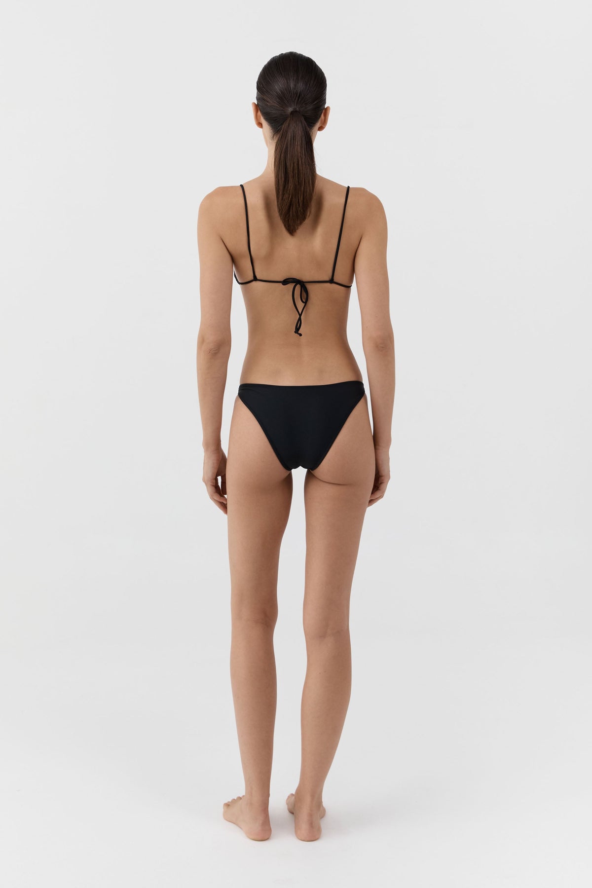 Almond Bikini Top - Black