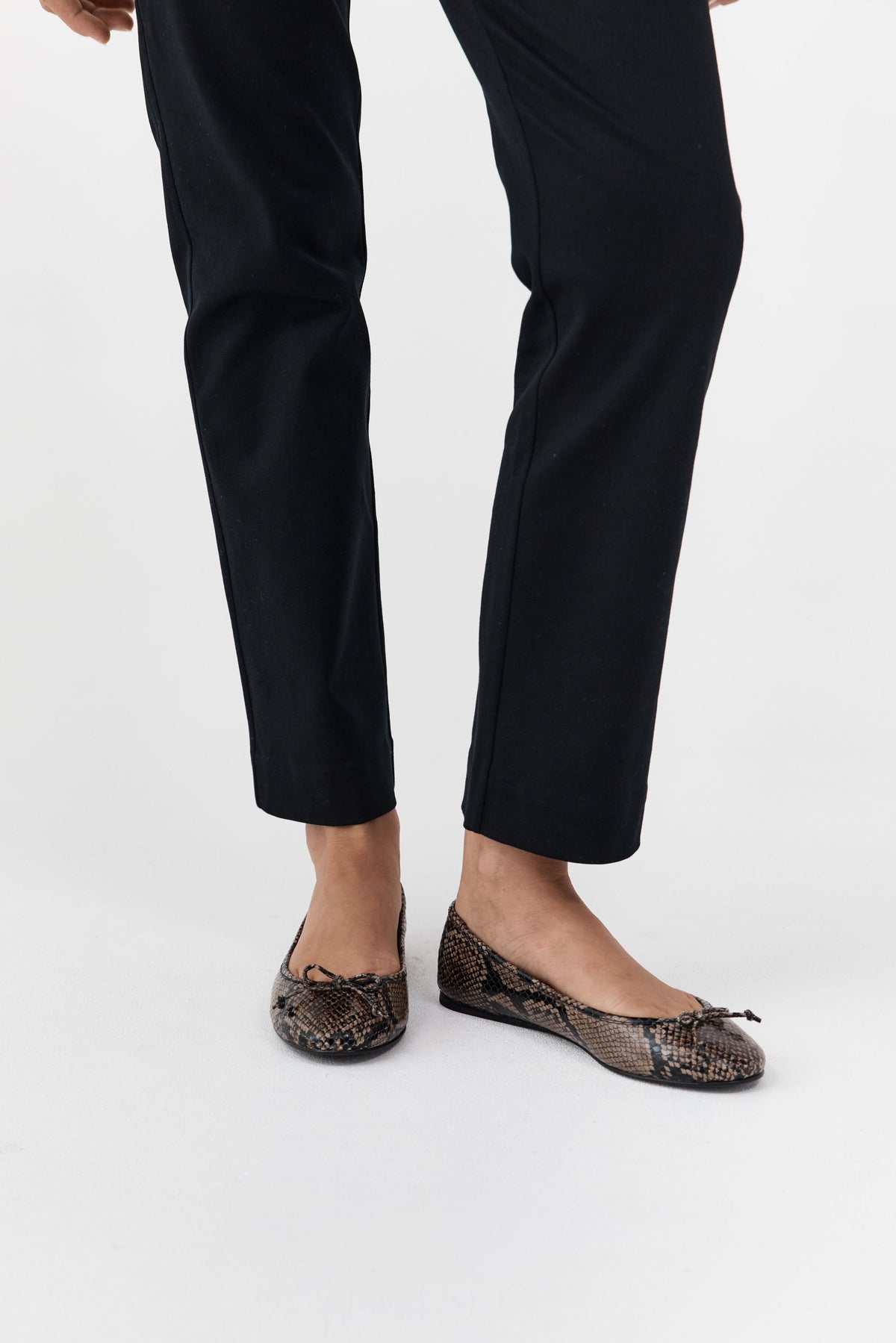 Bow Ballet Flat - Python Embossed
