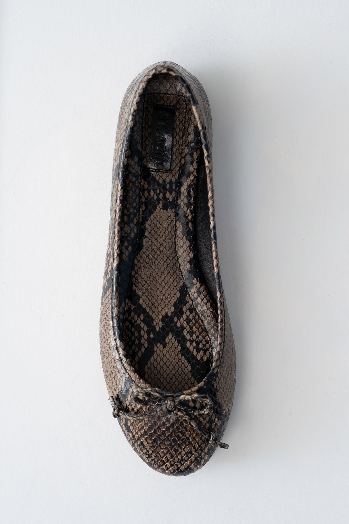 Bow Ballet Flat - Python Embossed