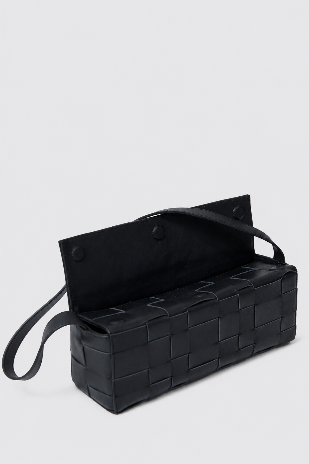 Woven East West Bag - Black