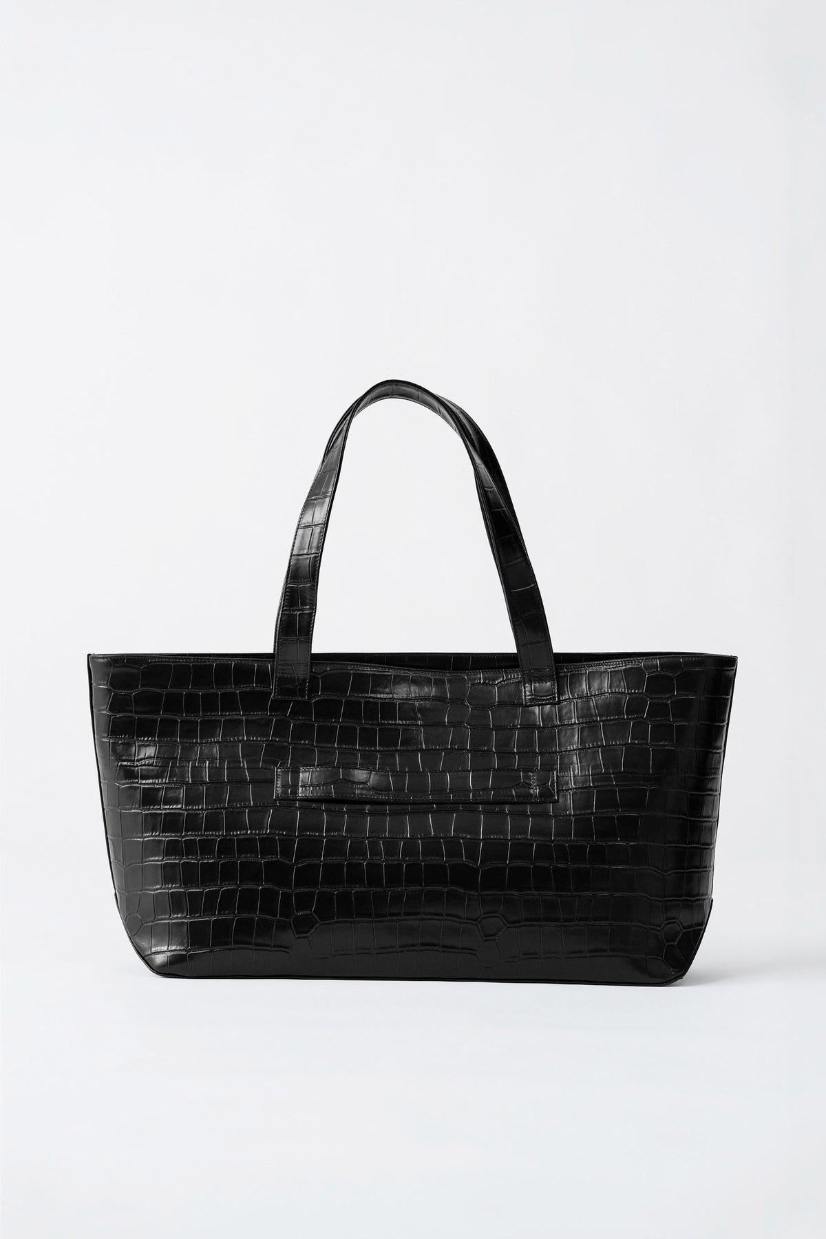 Carryall Tote - Croc Embossed Black