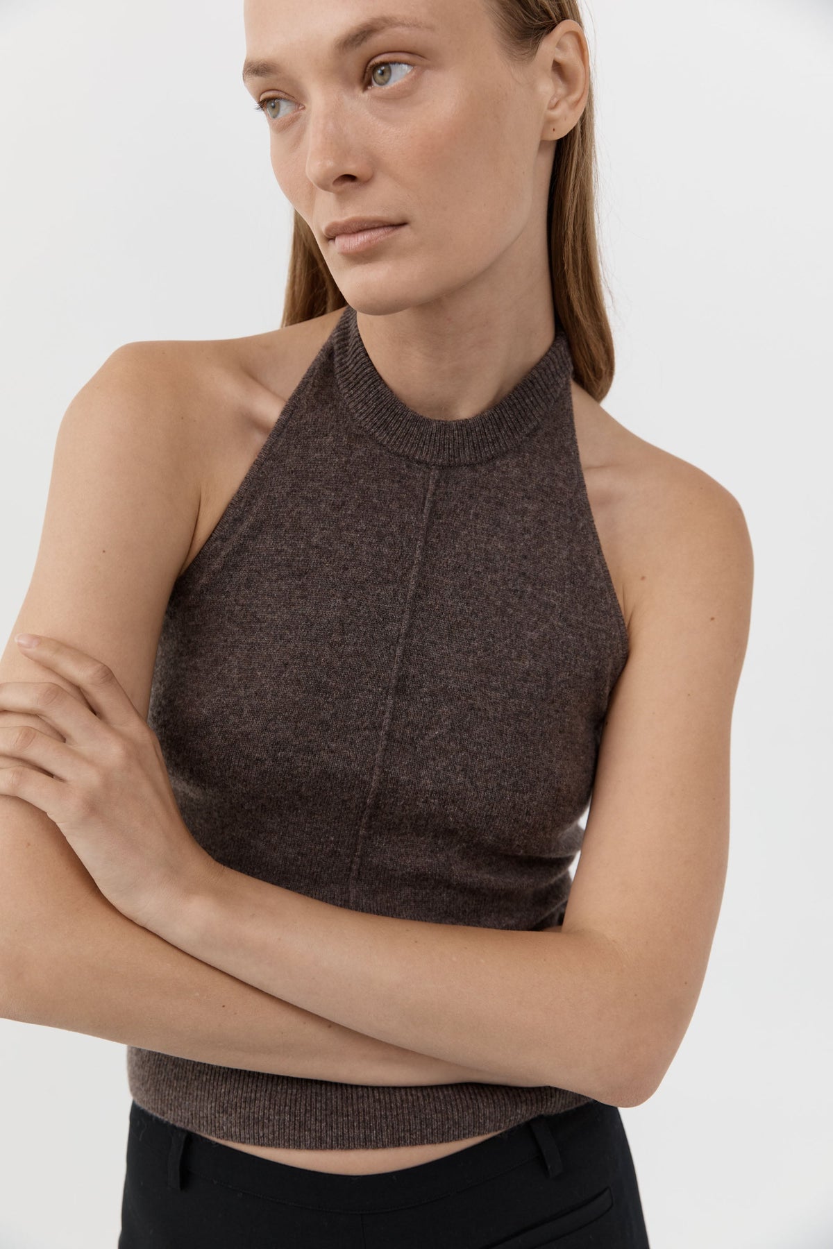 Cashmere Halter Top - Elmwood
