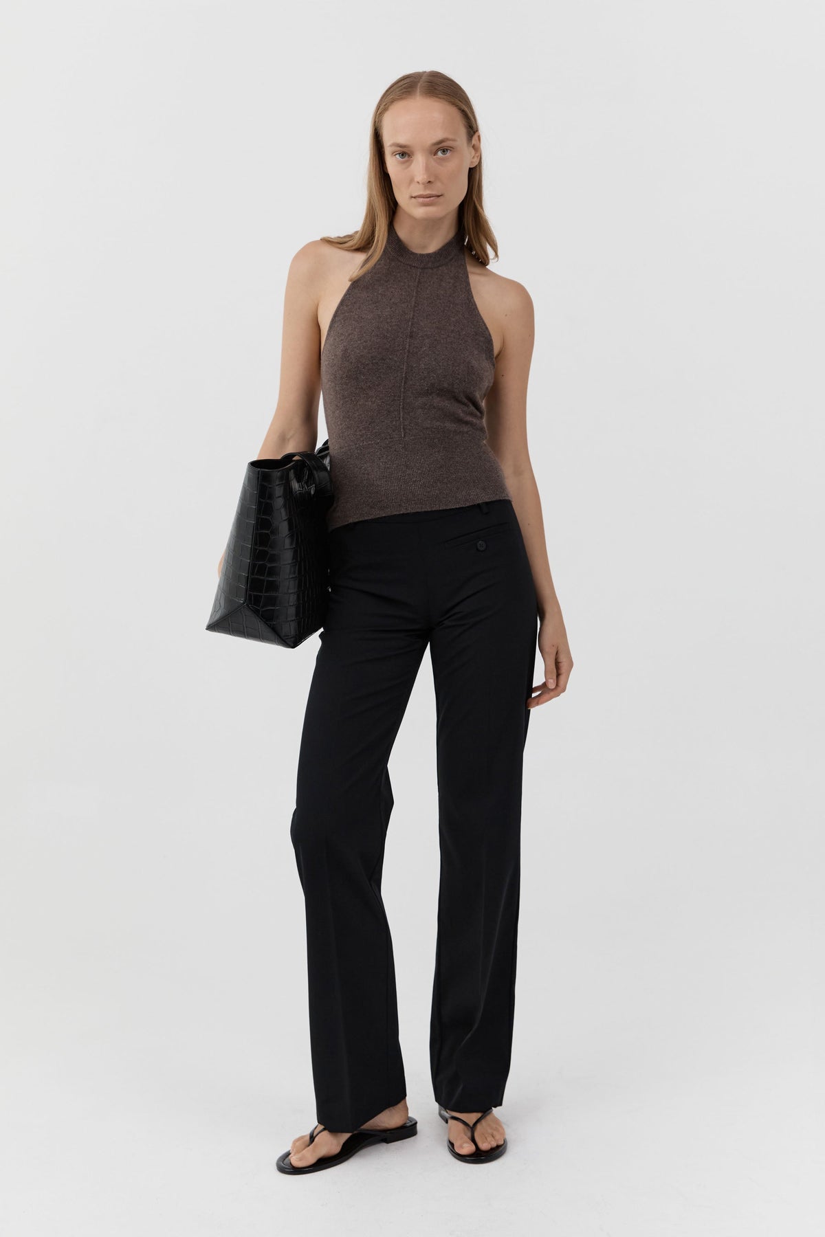 Cashmere Halter Top - Elmwood