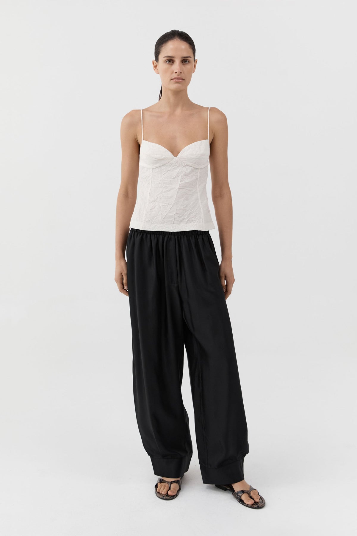 Crushed Silk Cami - Talco