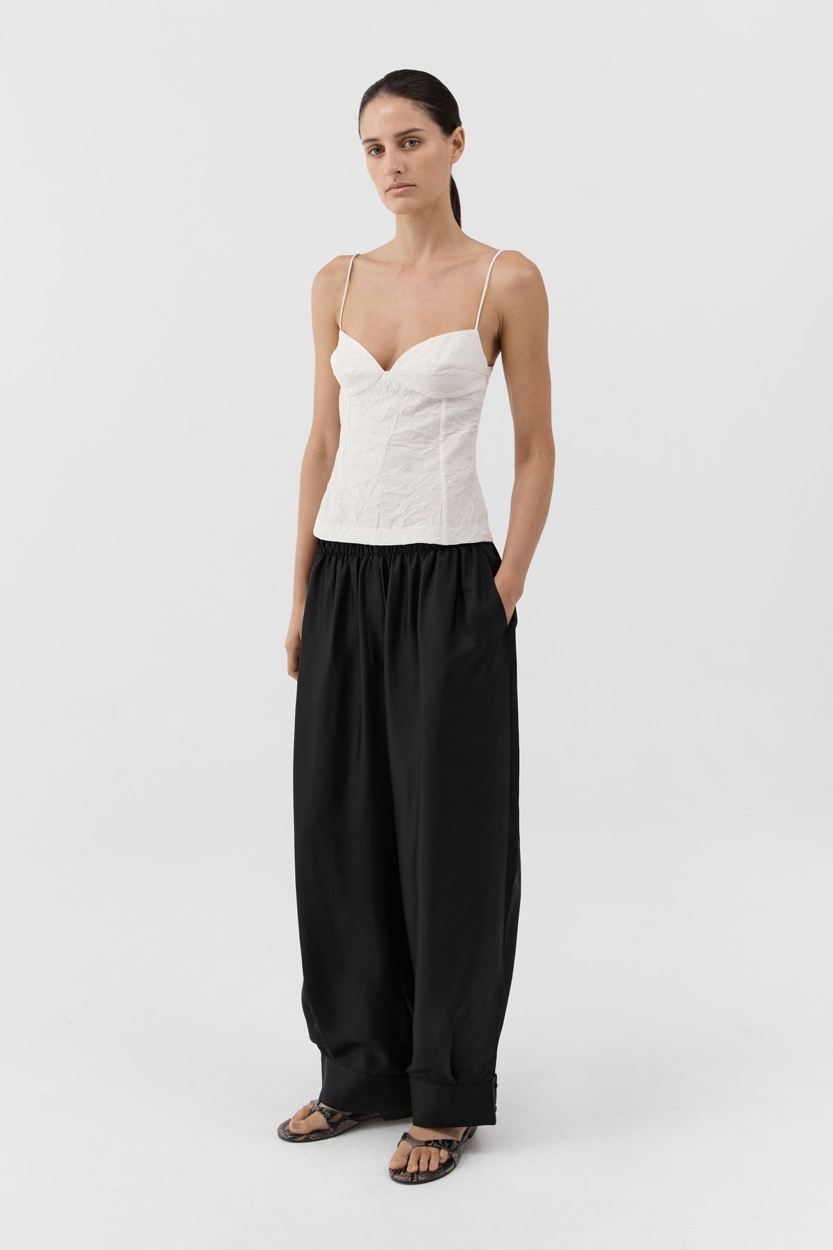 Crushed Silk Cami - Talco