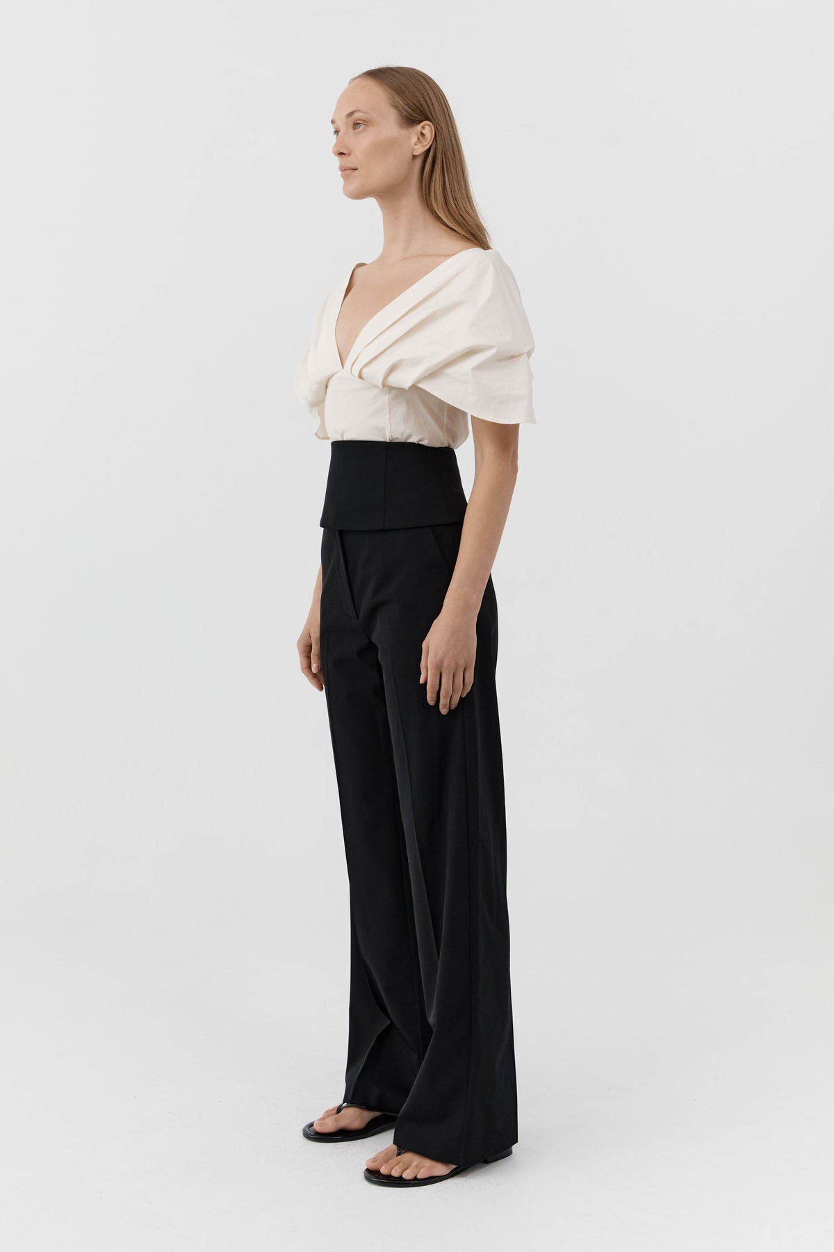Cummerbund Carter Trouser - Black