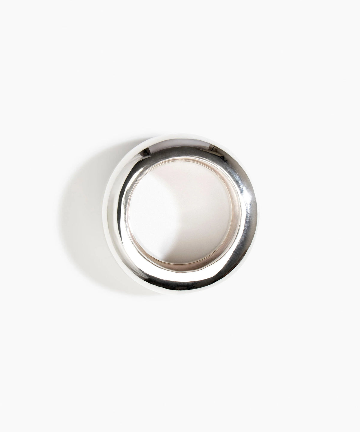 Wide Boulder Bangle by Dinosaur Designs - Silver
