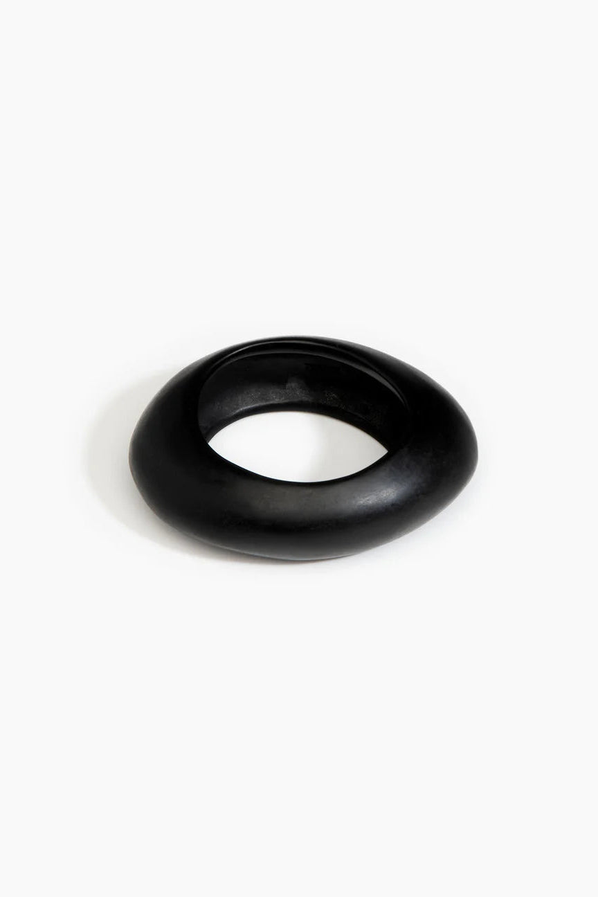 St. Agni | Medium Rock Bangle by Dinosaur Designs - Black