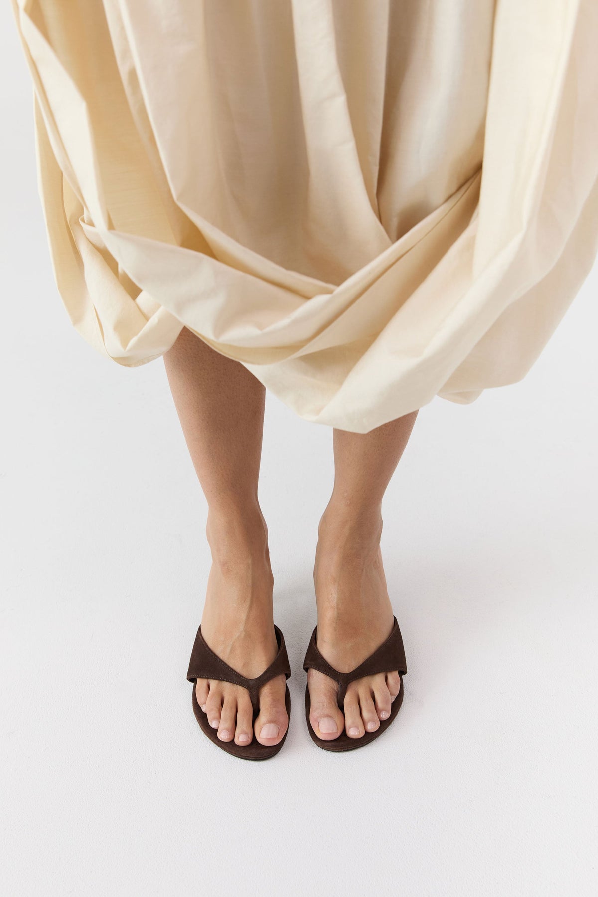 Everyday Thong Heel 50 - Coffee Suede