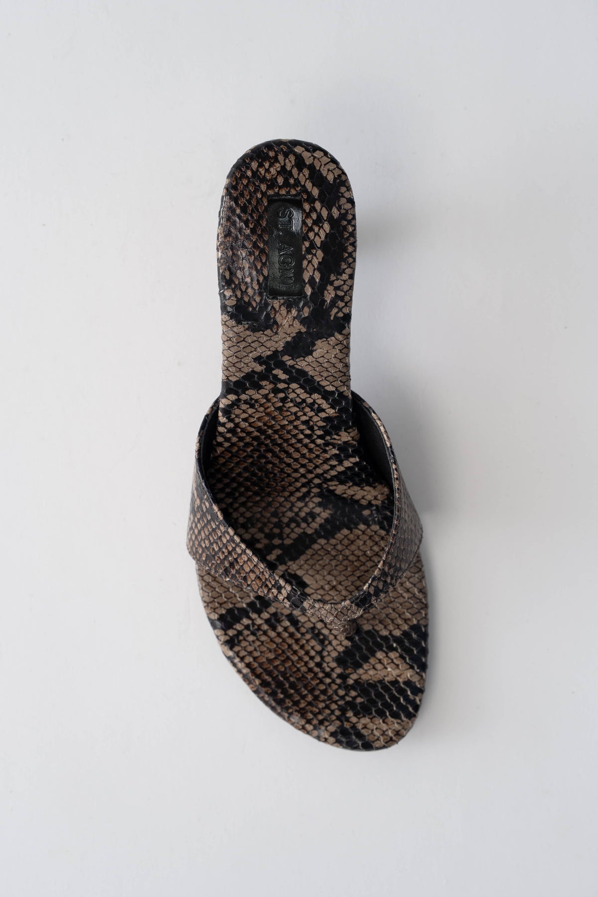 Everyday Thong Heel 50 - Python Embossed