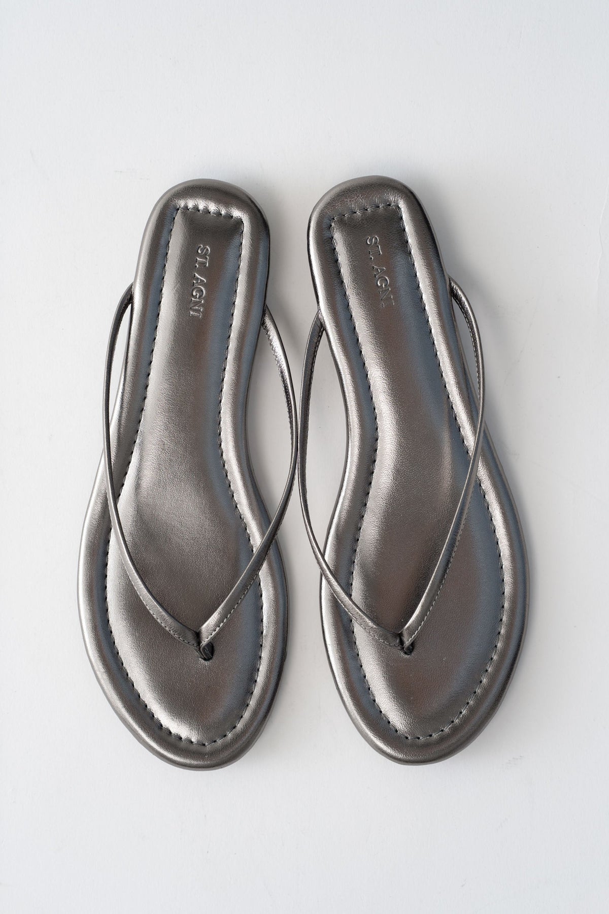 Fine Flip Flop - Pewter Metallic