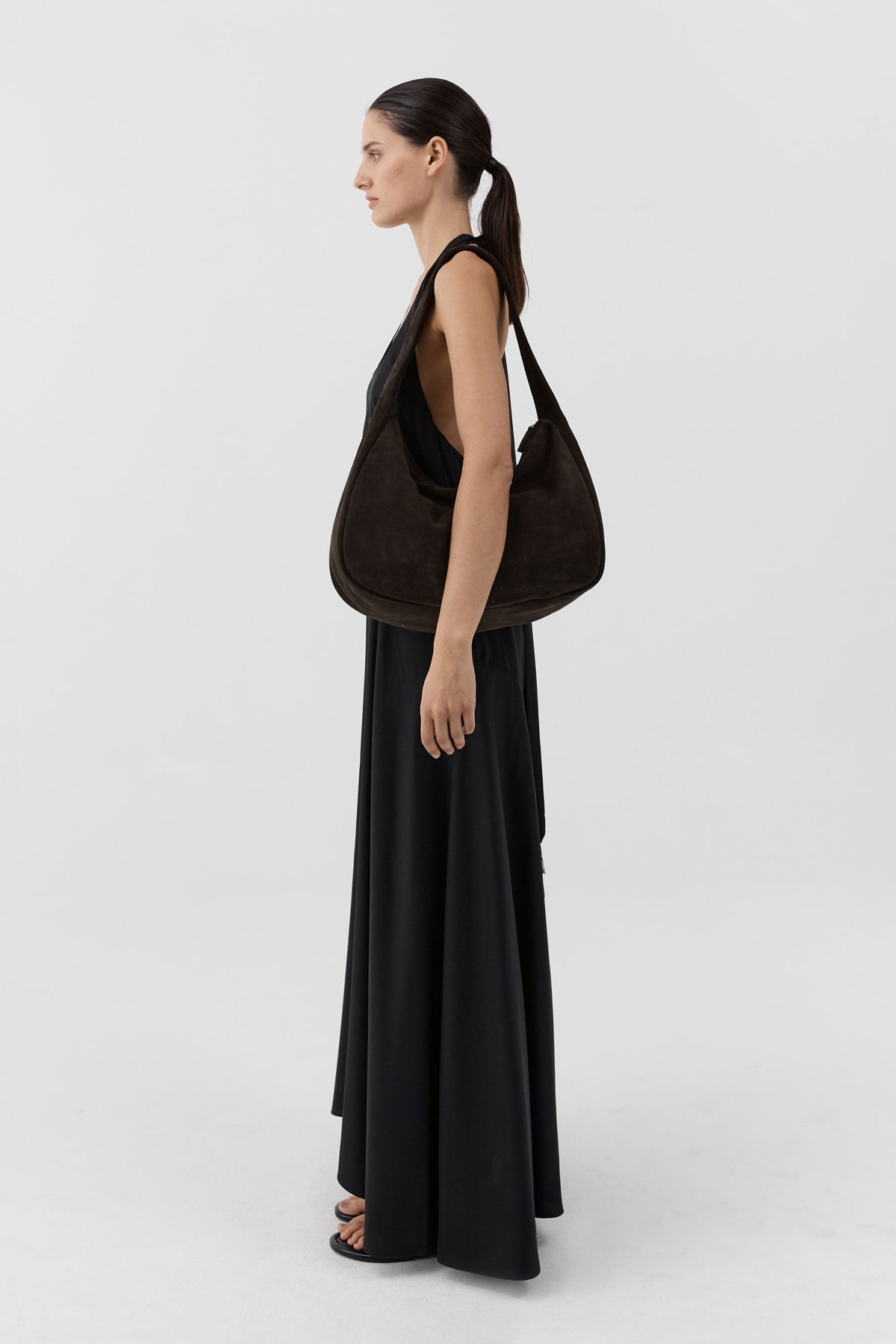 Grande Bon Bon Bag - Coffee Suede
