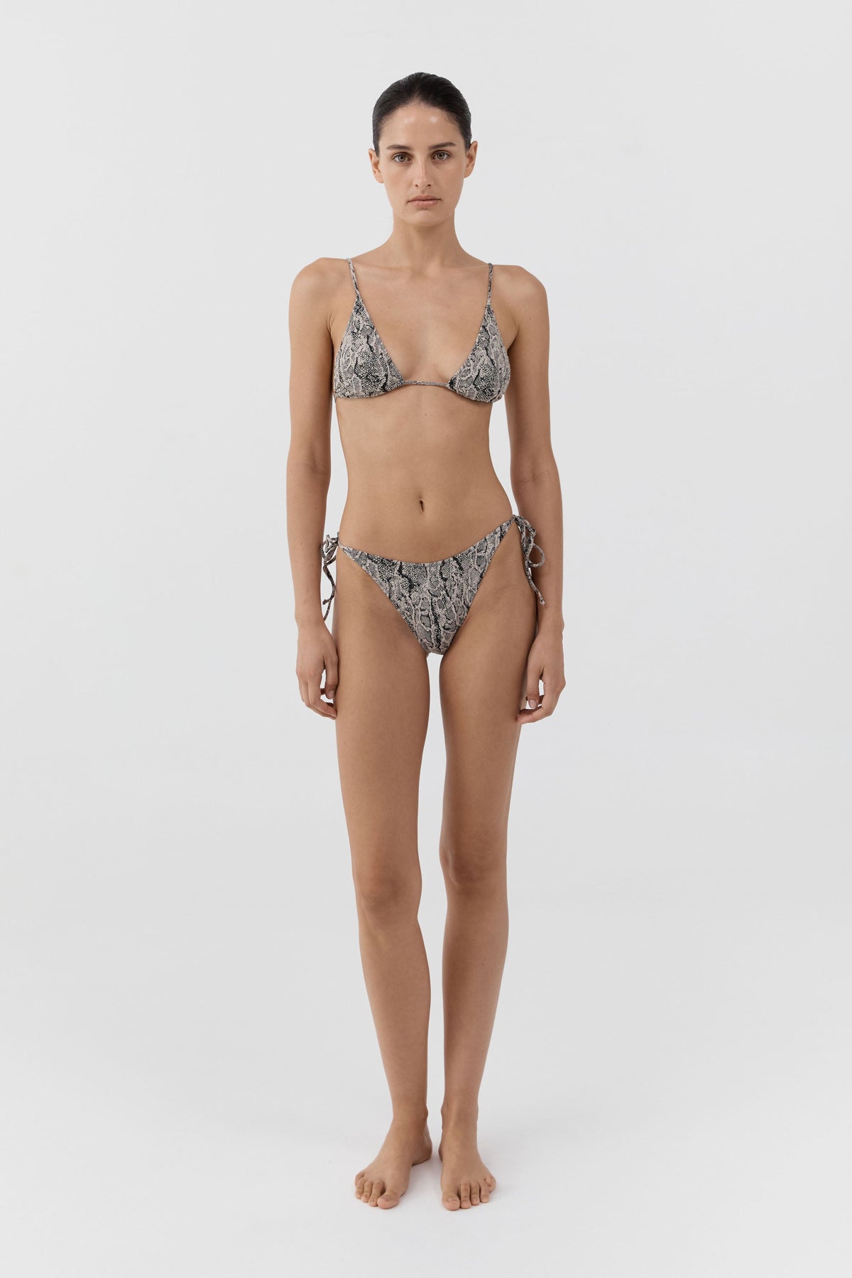 Longline Triangle Bikini Top - Python