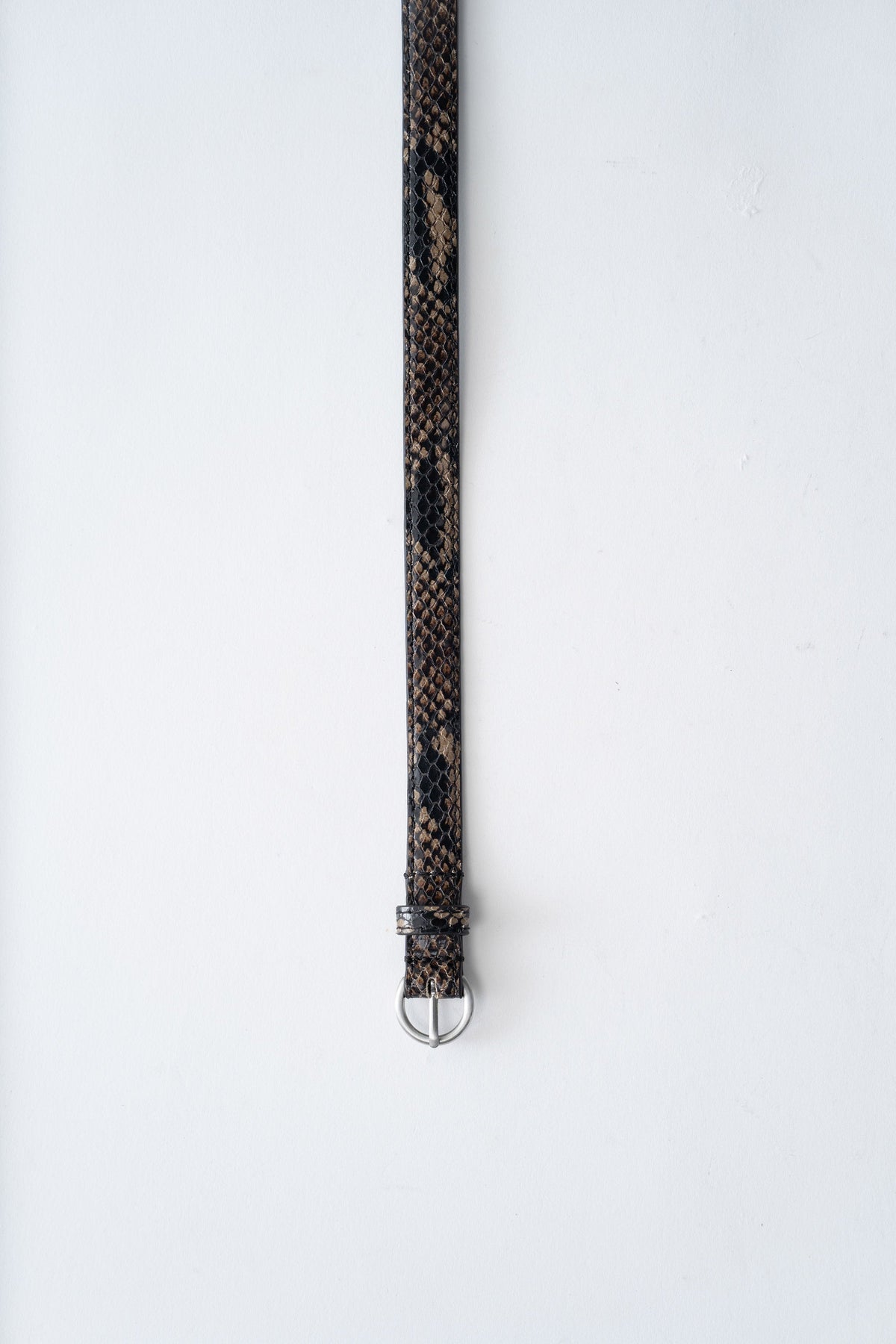 Minimal Slim Belt - Python Embossed