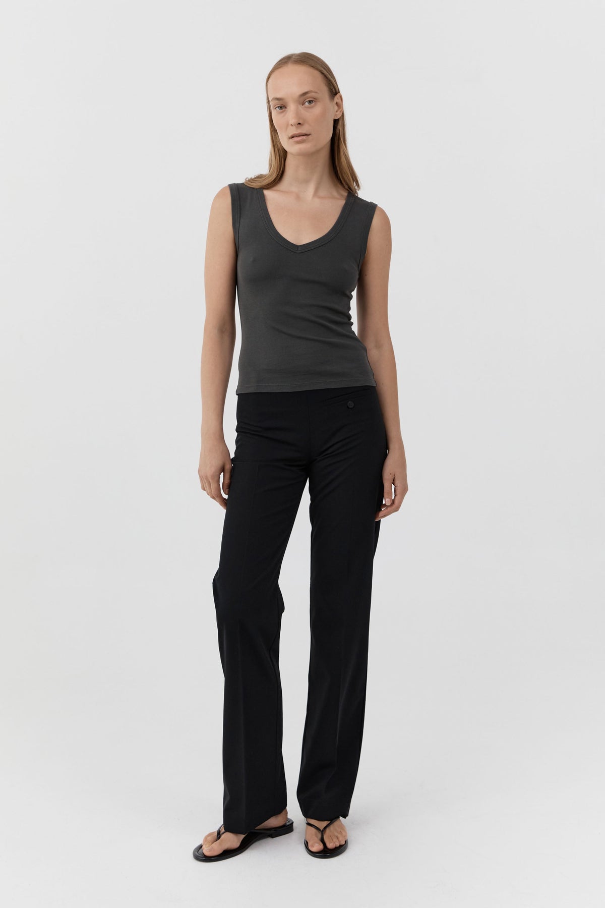 Organic Cotton 90s Top - Dark Moss